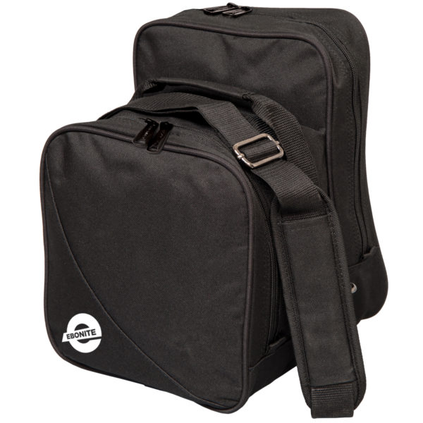 Compact one ball bowling bag black