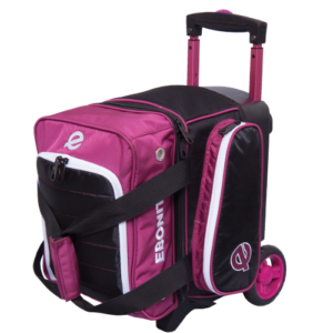 Ebonite Transport 2 Ball Roller Bowling Bag with Wheels Black 5 Year Warranty 