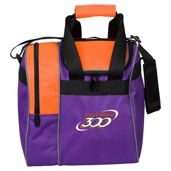 Columbia 300 Single Tote Purple Orange Bowling Bag