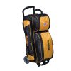 NFL Triple Roller Bowling Ball Bag- Pittsburgh Steelers side